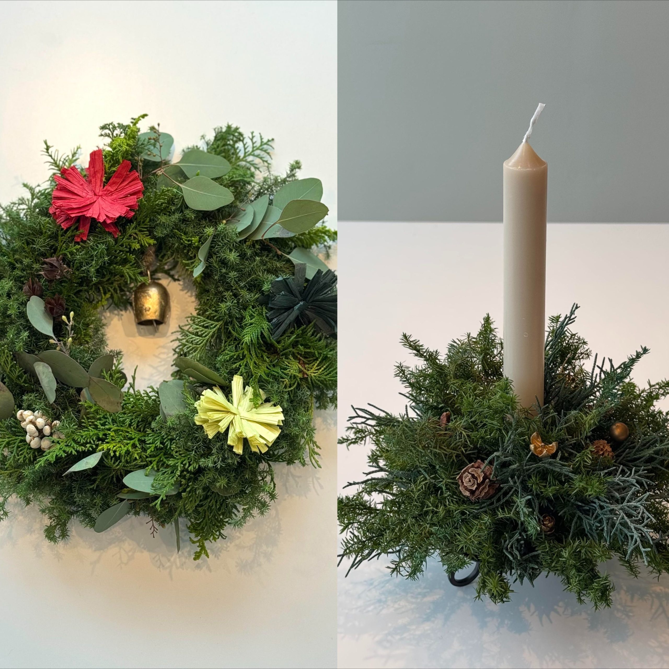 山本文さん クリスマスリース・キャンドルアレンジワークショップ