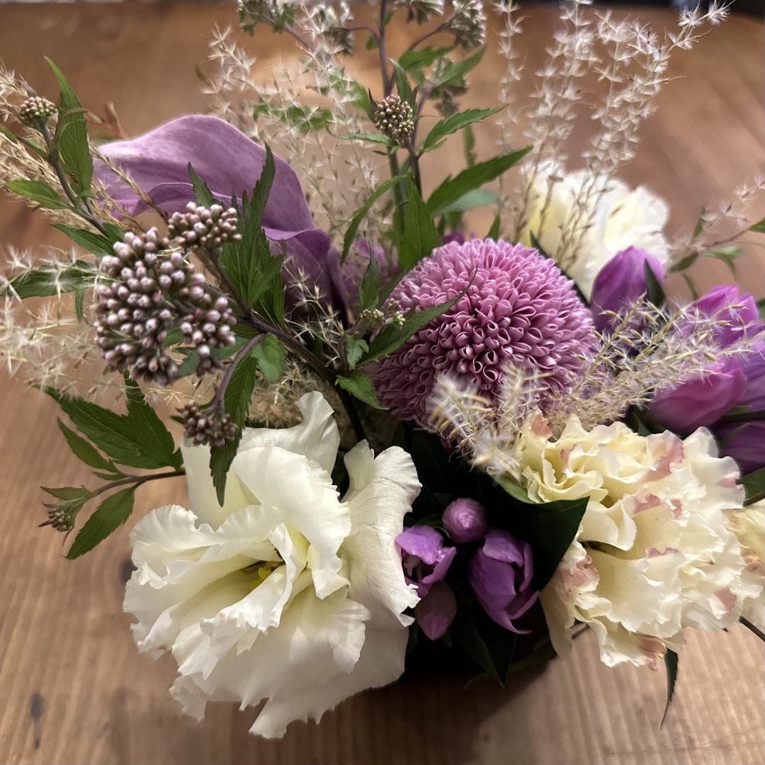 山本文さん 季節のお花のアレンジメントワークショップ